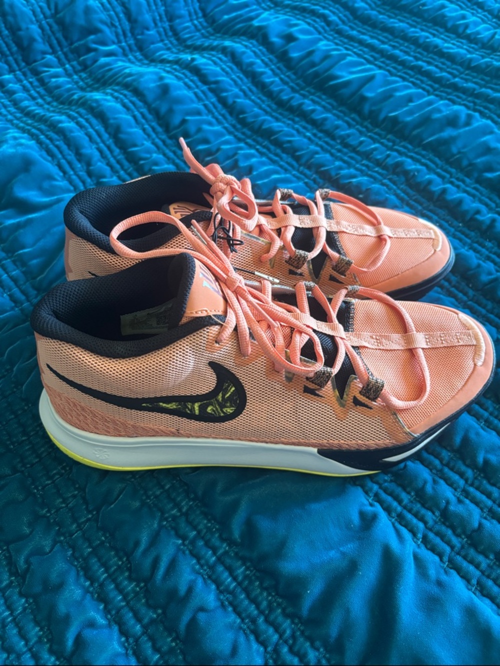 Nike Peach and Black Basketball Shoes